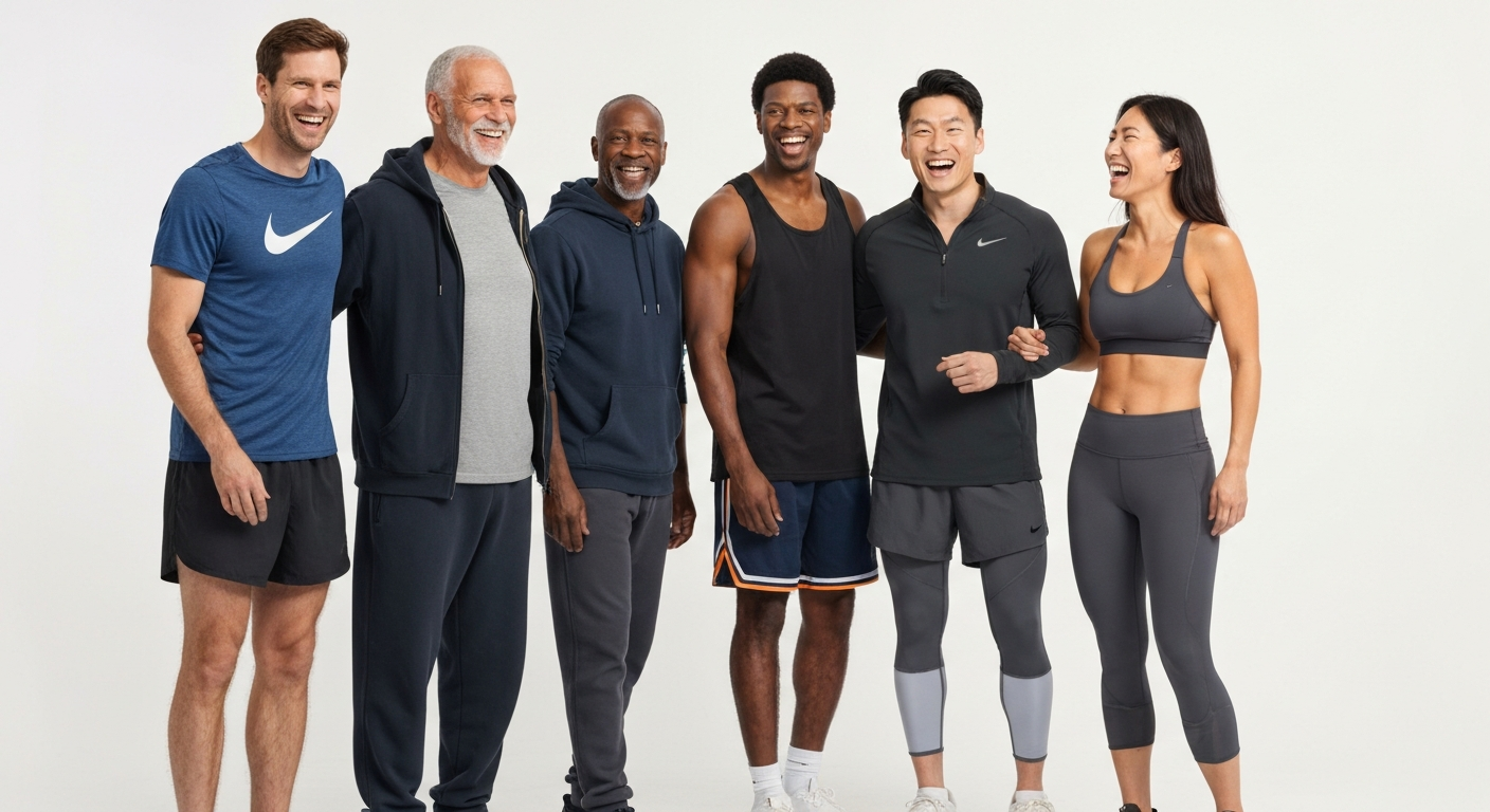 Happy diverse group
